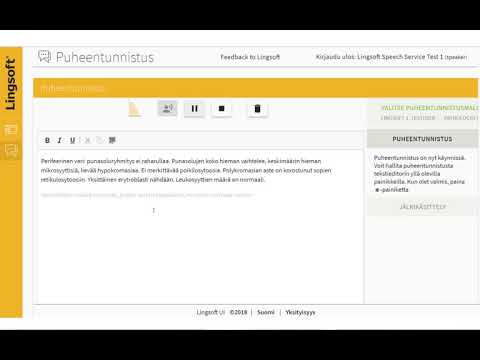Lingsoftin patologian puheentunnistusratkaisu