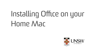 Installing Office 2016 on Your Home Mac