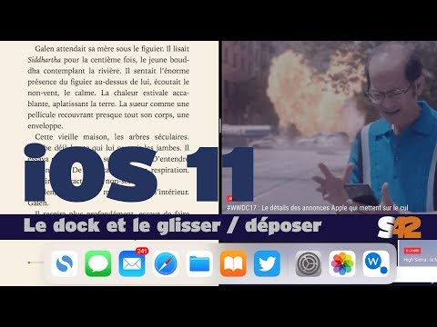 iOS11 Dock & glisser / déposer