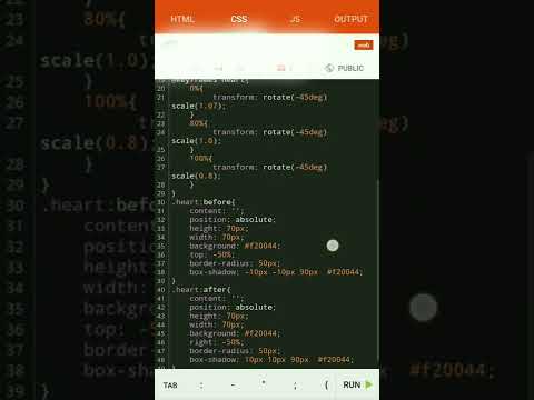 design 3d Heart using html and css #shorts