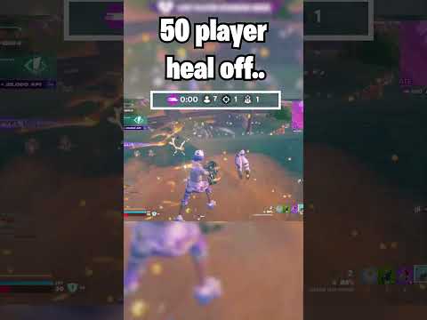 50 Player Heal Off.. 💀 #fortnite #shorts #shortsfortnite