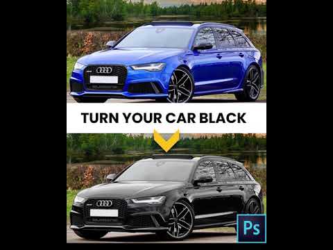 Turn Your Car Black in Photoshop in just 30 secs | #Photoshop #Shorts
