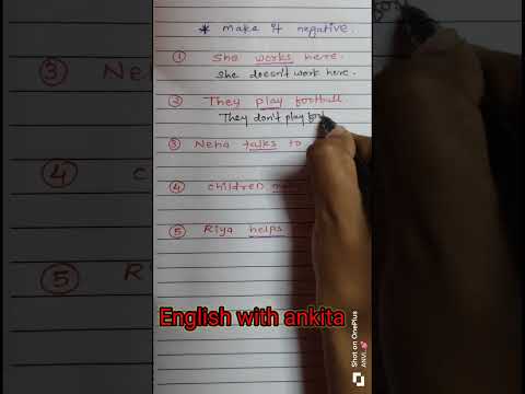 Make it a negative sentence !#helping verbs, Do/Does , #english #verbs #education #viralshorts