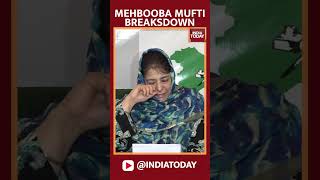 PDP Chief Mehbooba Mufti Breaksdown During Media Briefing | #shorts #mehboobamufti #indvspak