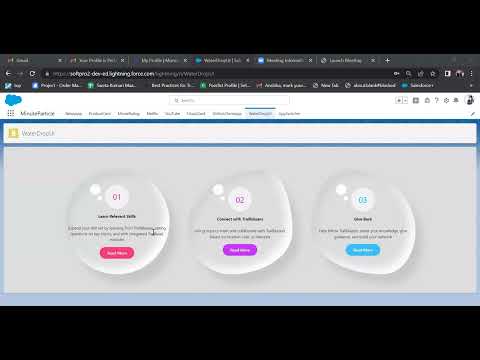 WaterDrop UI by using Lightning Web component.