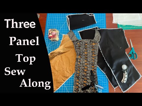How I sewed my three panel top cut with bows and beads