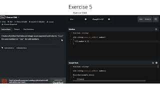 ex5: Even or Odd C/C++ codewars 8kyu