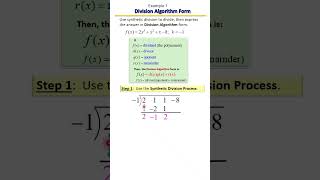 Division Algorithm Form Explained! | Dividing Polynomials, Example 1