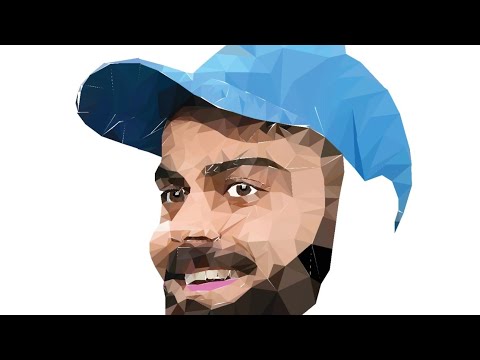 Poly art portrait of Virat Kohli @iviratkohli #photoshop #adobe #viratfanarmy #cricket #ipl #rcb