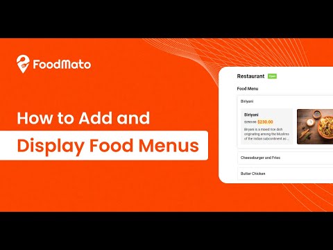 How to Assign Food to Restaurant and Display on Frontside | FoodMato