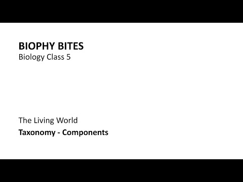 Biology Class 5 - Taxonomy - Components