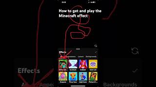How to get to and play the Minecraft filter #minecraft #filters #minecraft15