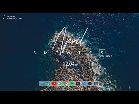 Make your Desktop look Clean with this AWESOME ocean theme  || Rainmeter Desktop customization