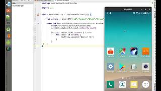 Kotlin Array iteration example in Android Studio