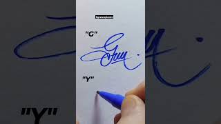 How to style the letters of...GY..#stylish #calligraphicalphabets #sign