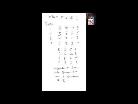 Assignment Problem Again
