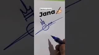 How to style the name of Jana....#calligraphicalphabets #stylish sign