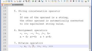 JavaScript tutorial for beginners - JavaScript Operators video lecture-04