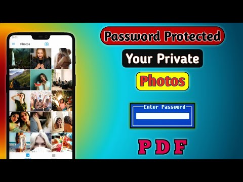 How to create PDF file on mobile || Set password on your private Photos