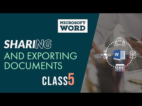 How to Share and Export Documents in Microsoft Word by Sir Shafiq Class 5
