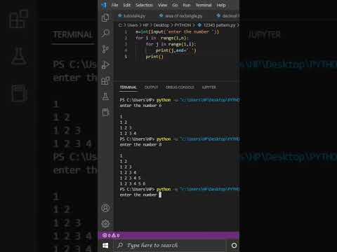 Printing Numbers in a Pattern Python Program