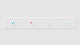 Social Tool bar Neumorphism html css Effect