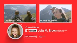 Youtube End Screen for Premiere Pro Templates