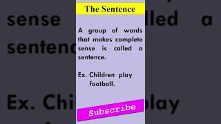 What is Sentence I Definition of Sentence I #sentence #english #grammar #shortsvideo #youtubeshorts