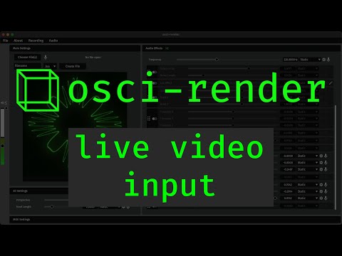 Osci-Render Tutorial - Live Video Input From Syphon / Spout