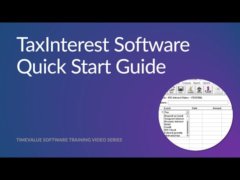 TaxInterest Software Quick Start Guide
