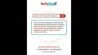 What is Tech Cloud ERP? | ERP Software for Businesses in India
