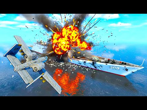 Attack Aircraft vs Warship |  Massive Naval Explosion | Teardown