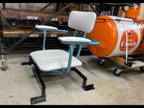 Let's adapt an old row boat seat to fit the 7.5" gauge railroad flat cars!