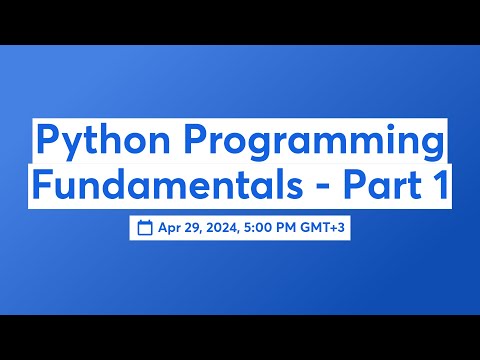 Python Programming Fundamentals Livestream - Part 1
