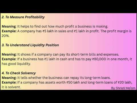Objectives of Financial Analysis | Management Accounting | By Shristi Ma'am