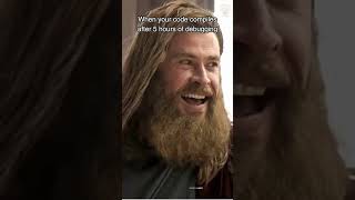 When Your Game Code Compiles After 5 Hours of Debugging #gamedev #meme #programming