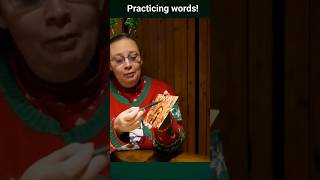 Fun activity using Christmas cards to practice words with your kids!