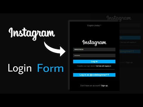 Instagram Login Form Clone Using HTML and CSS | HTML and CSS Projects