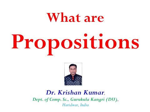 2.1 Propositions | Mathematical Logic | Discrete Mathematics