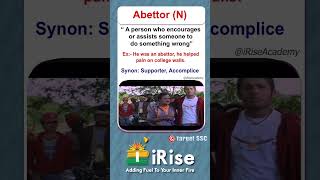 Abettor #English #vocabulary #ssccglclasses #ssc #irise #synonyms #antonyms #sscnewbatch