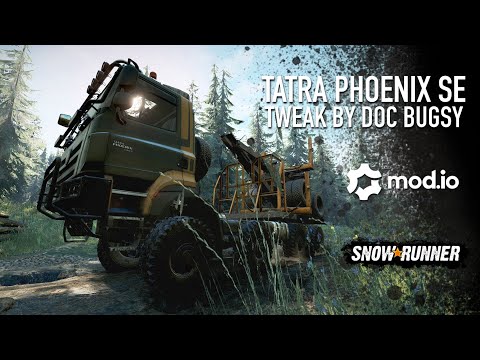 Tatra Phoenix SE with foldable logging addon in Snowrunner