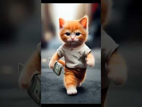Cute cat reaction #cat #catcartoon #aianimation