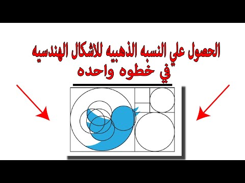 النسبه الذهبيه في التصميم  لوجو تويتر و ابل ووغيرها