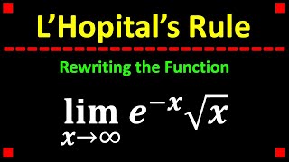 Forcing L'Hopital's Rule when Evaluating Limits ❖ Calculus 1