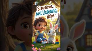 Sometimes, Silence Says the Most…🐇✨ #AnimatedShort #storiesforkidsinenglish #shortstory #lifelessons