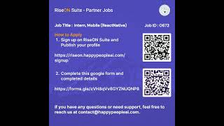 📱 React Native Intern – Build Apps That Teach! | RiseON Suite