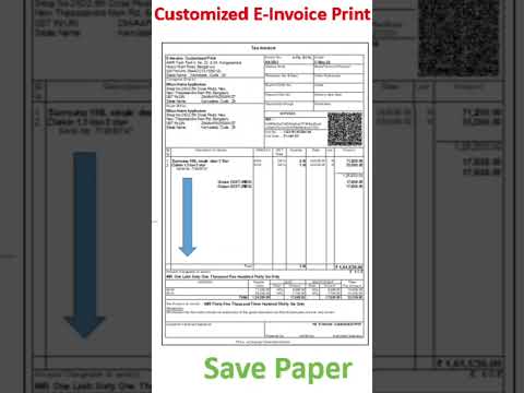 Customised E-Invoice in Tally #einvoice #Tally #einvoiceinTally