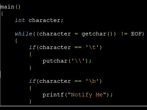 C Programming - Real Time K&R Exercise 1-10
