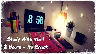 Study With Me With No Breaks!! (2 hours, Relaxing music) #studymotivation #studywithmerealtime
