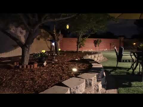 Backyard at night